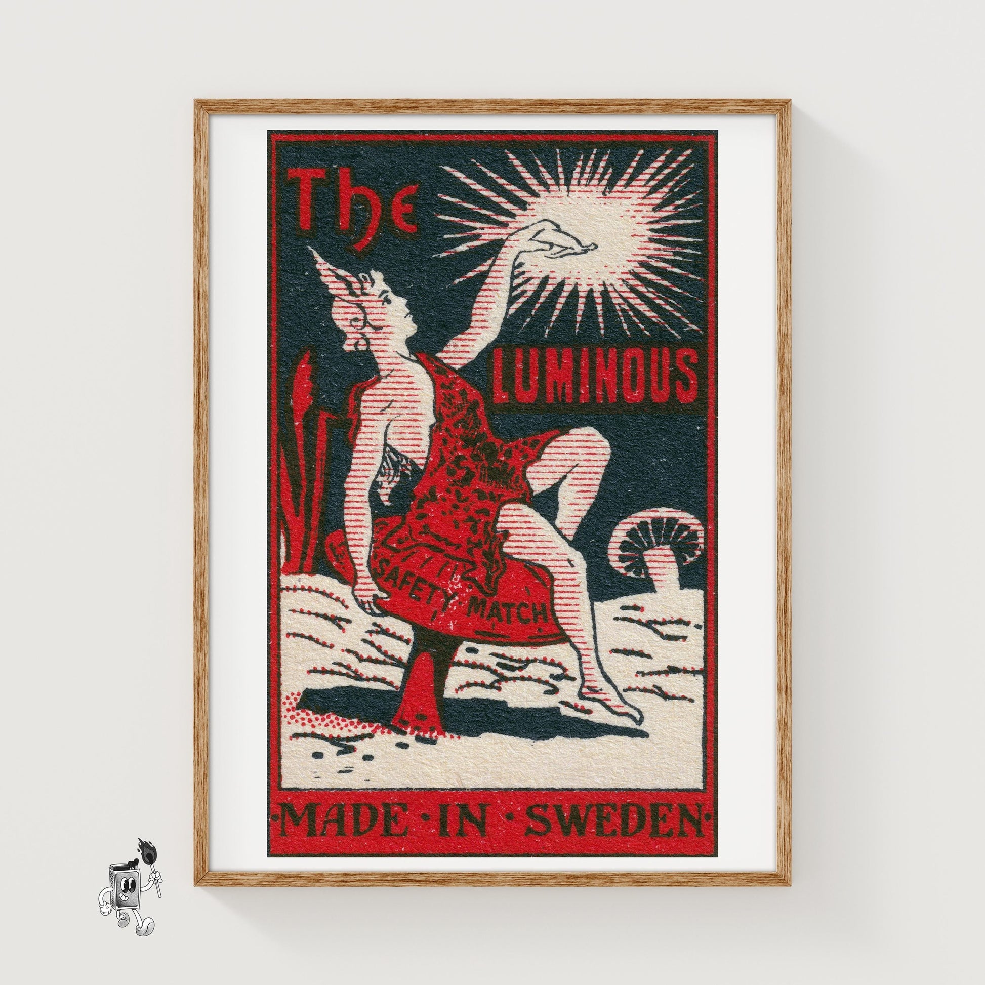 Mythological Figure - vintage matchbox label print