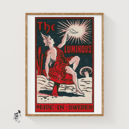 Mythological Figure - vintage matchbox label print
