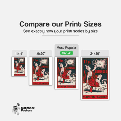 Mythological Figure - vintage matchbox label print - gallery wall preview