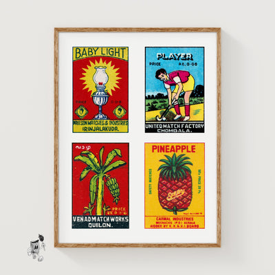 Malayalams Grid Print