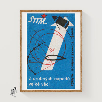 Rocket Czechoslovakia 1960s-70s Matchbox Label