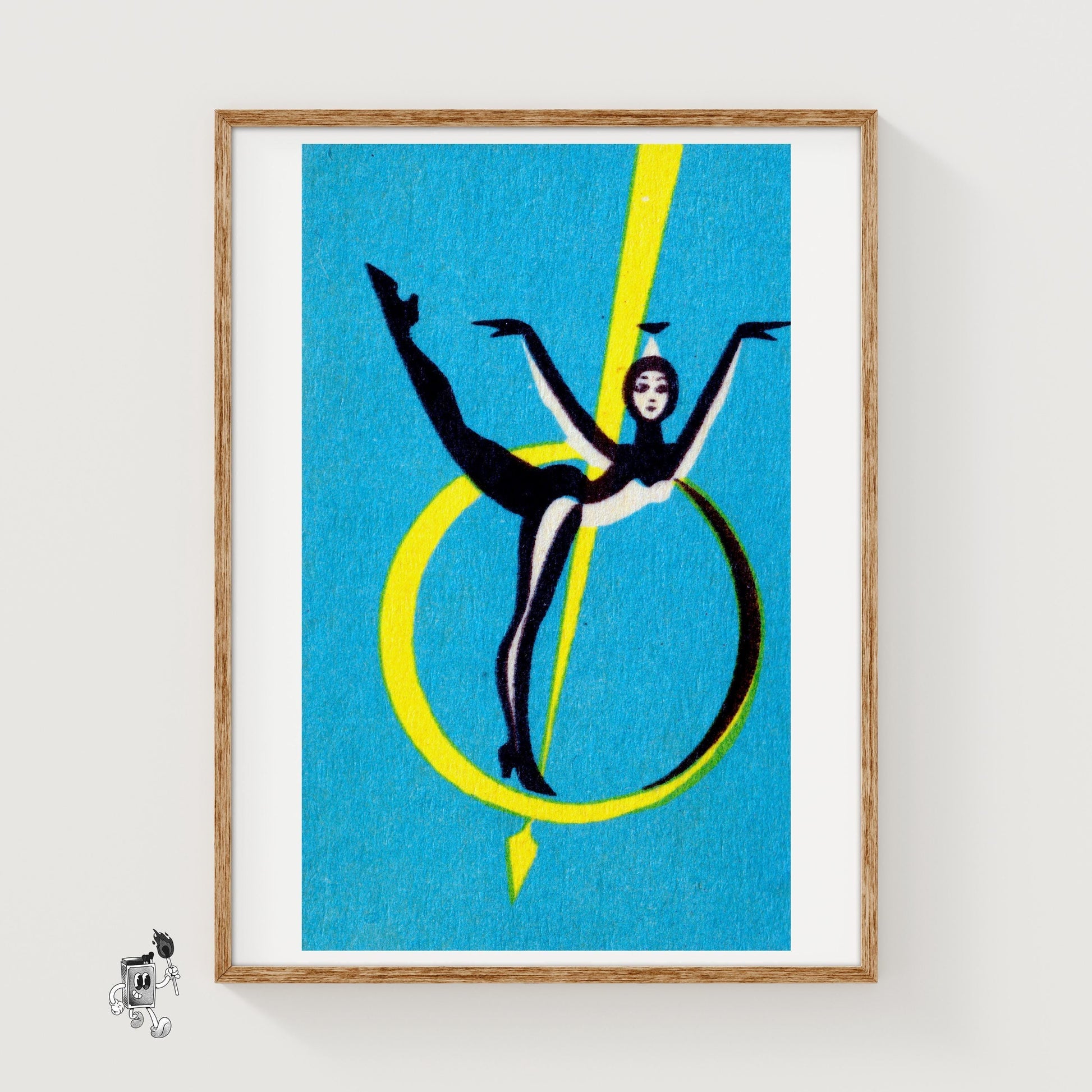 Circus Performer - vintage matchbox label print