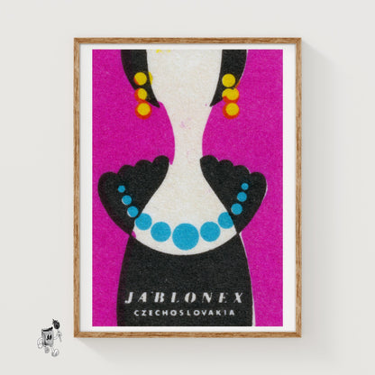 Abstract Design - vintage matchbox label print
