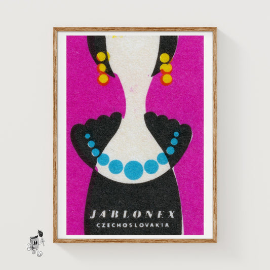 Abstract Design - vintage matchbox label print