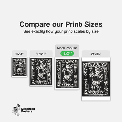 Czech Cultural Festival - vintage matchbox label print - gallery wall preview