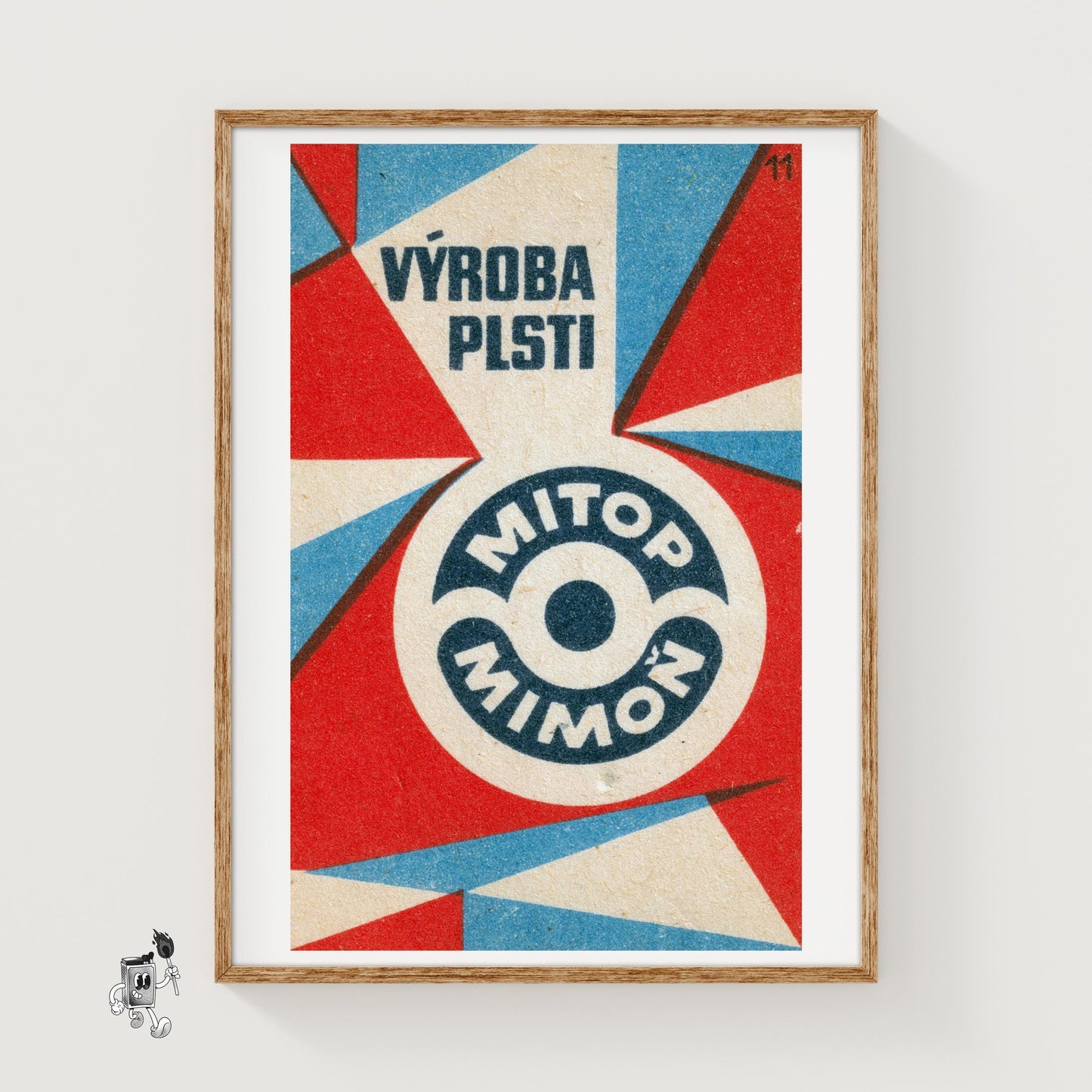 Geometric Design - vintage matchbox label print