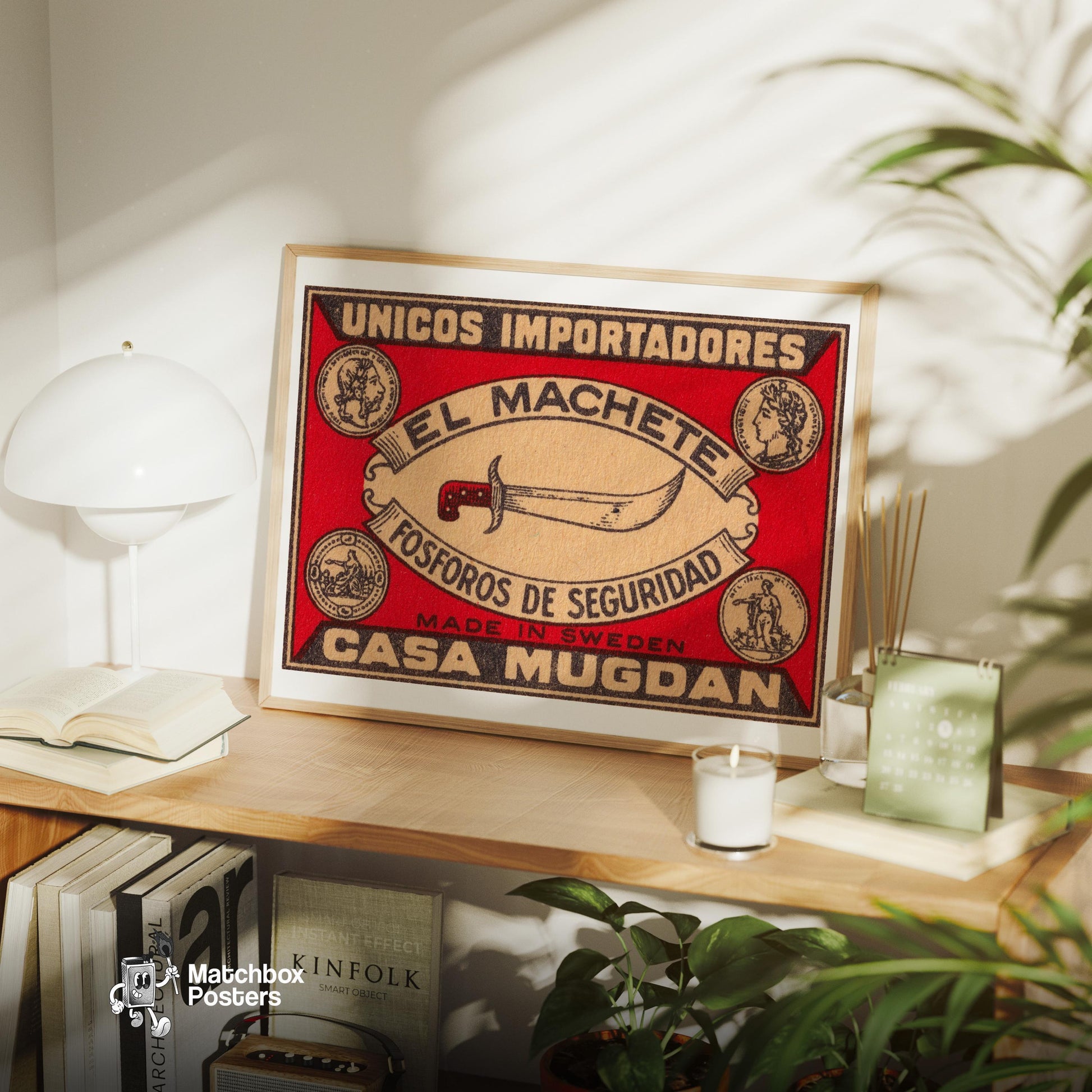 Machete - vintage matchbox label print - office wall
