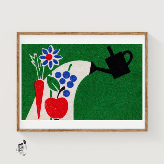 Flora & Fruit - vintage matchbox label print