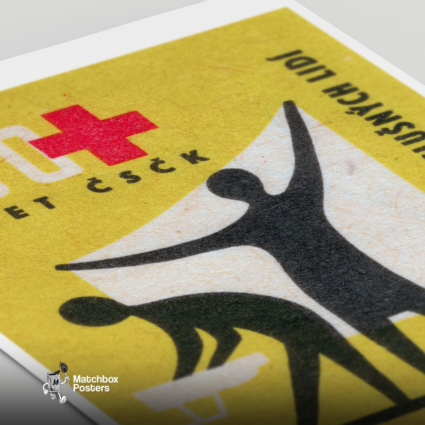 Cleanliness is Health - vintage matchbox label print - close-up detail
