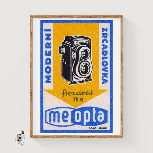 Vintage Camera - vintage matchbox label print