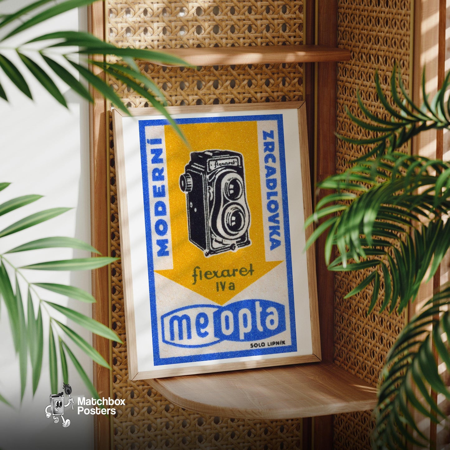 Vintage Camera - vintage matchbox label print - office wall
