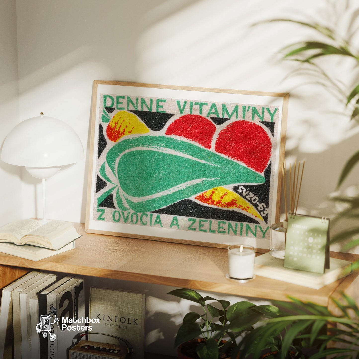 Fresh Vegetables - vintage matchbox label print - office wall