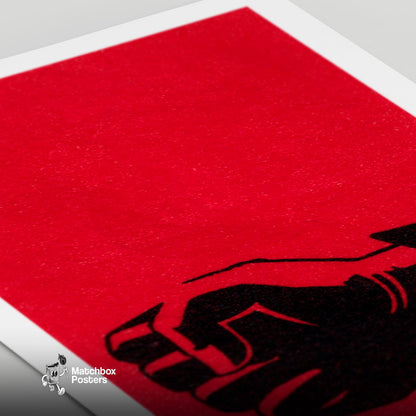 Revolution Wall Art - vintage matchbox label print - close-up detail