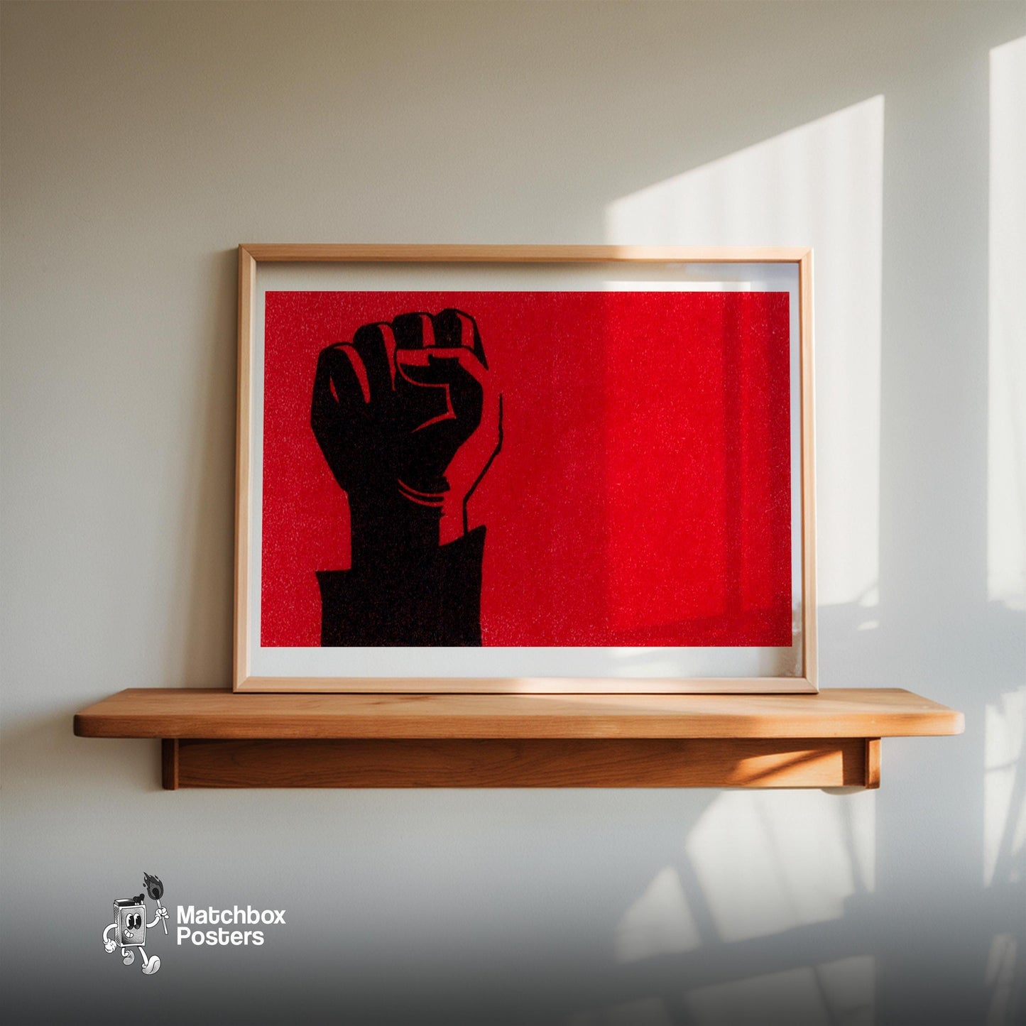 Revolution Wall Art - vintage matchbox label print - size comparison