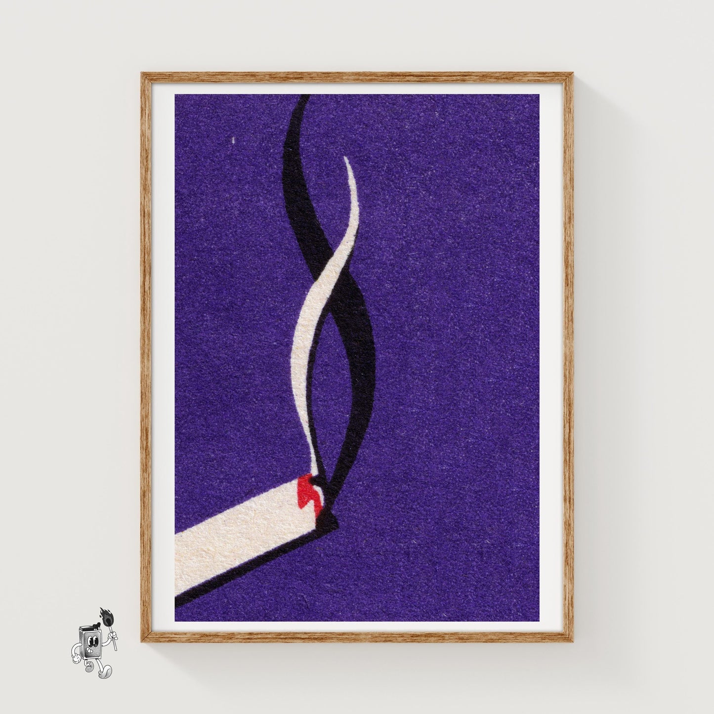 Cigarette - vintage matchbox label print