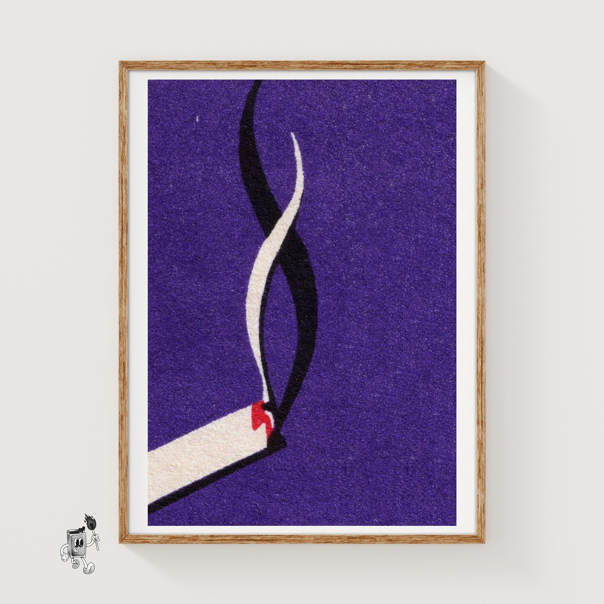 Cigarette - vintage matchbox label print