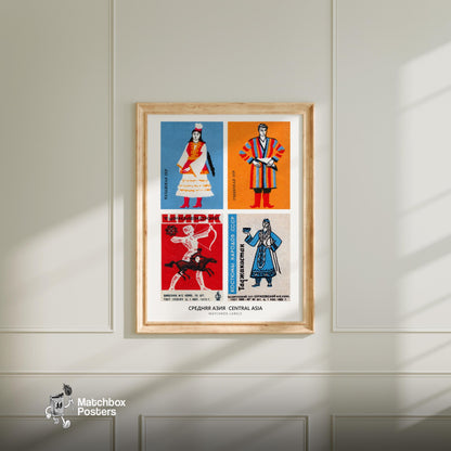 Central Asians Grid Print