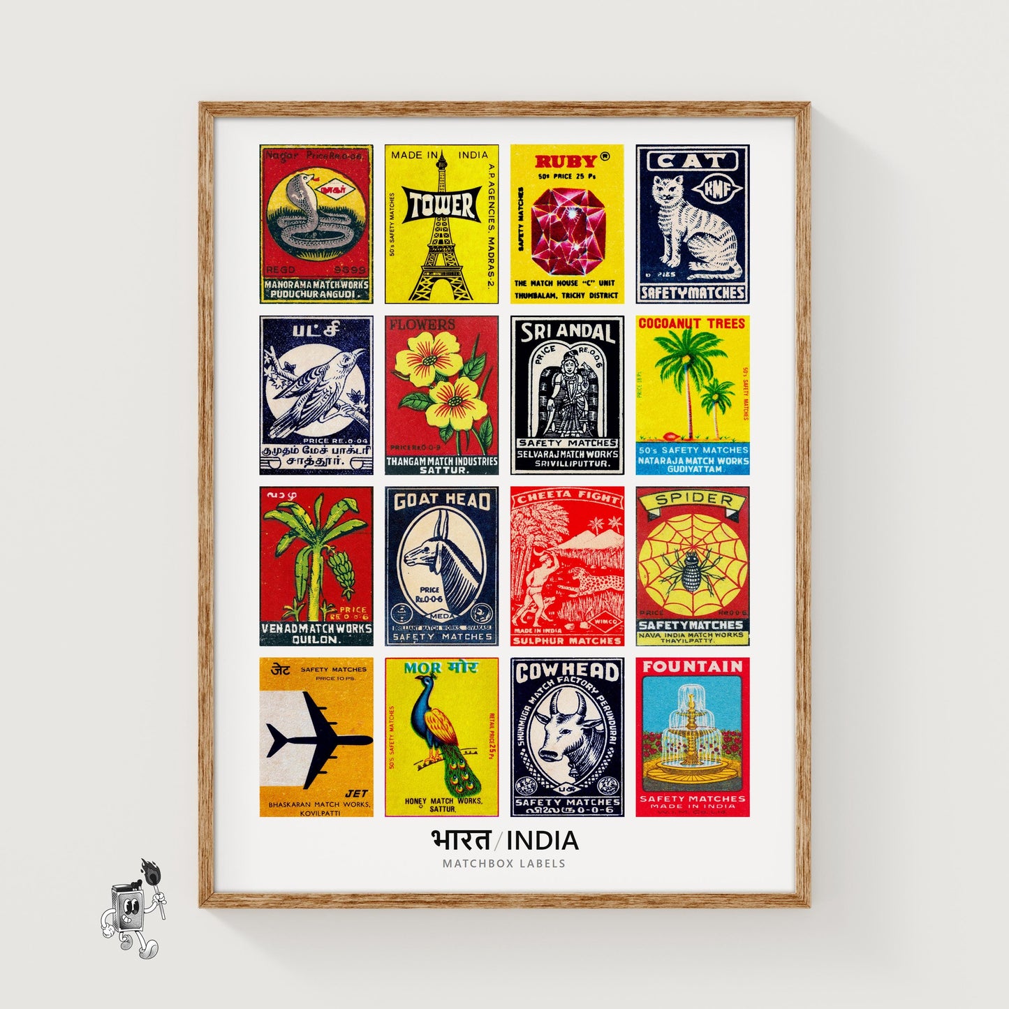 Indians Grid Print