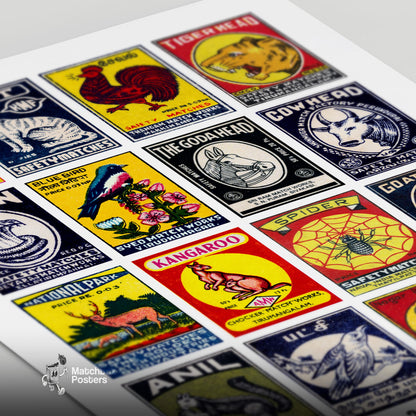 Indian Animals Grid Print