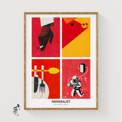 Red Minimalist Collage