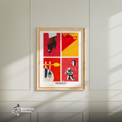 Red Minimalist Collage
