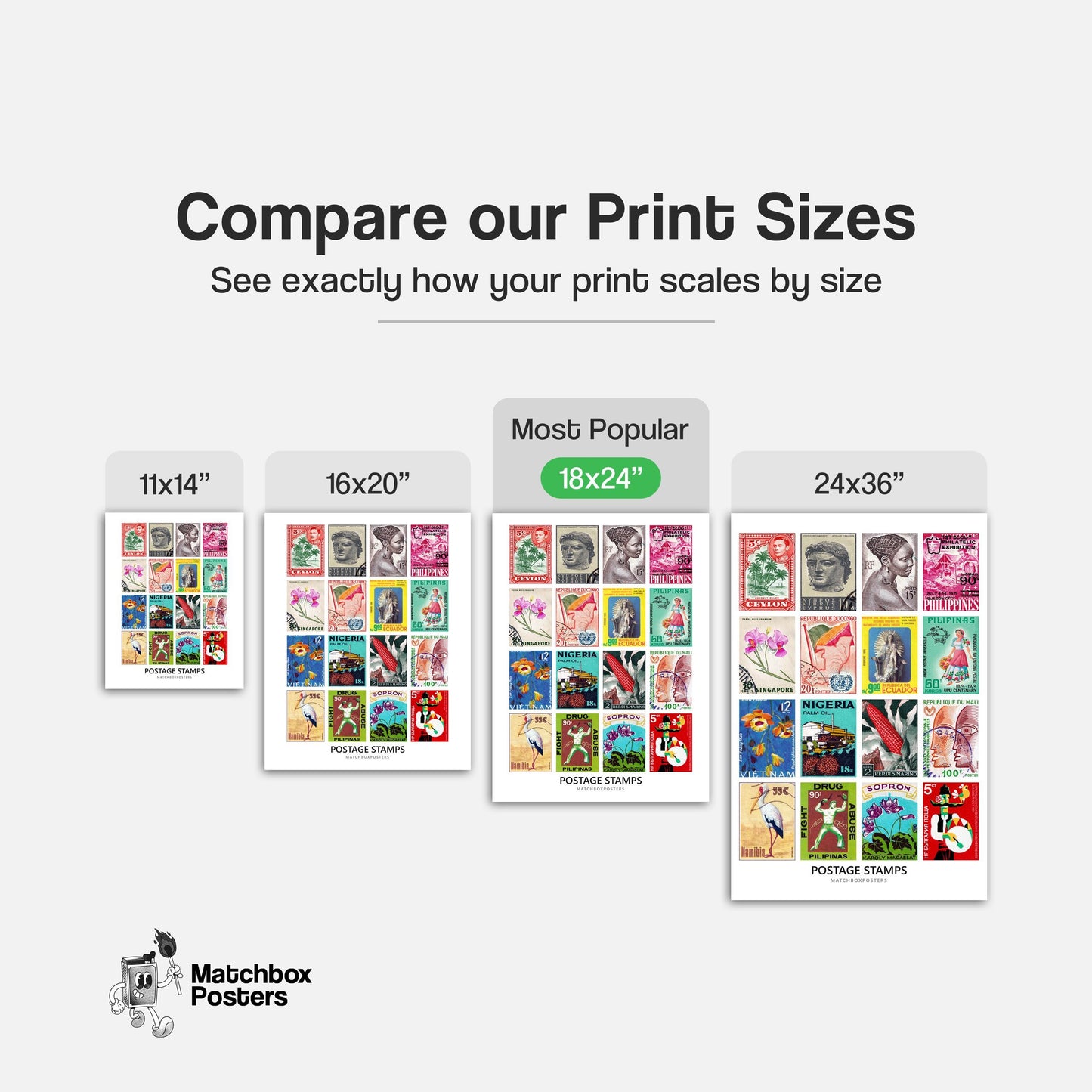 Worldwide Postage Stamps Collage