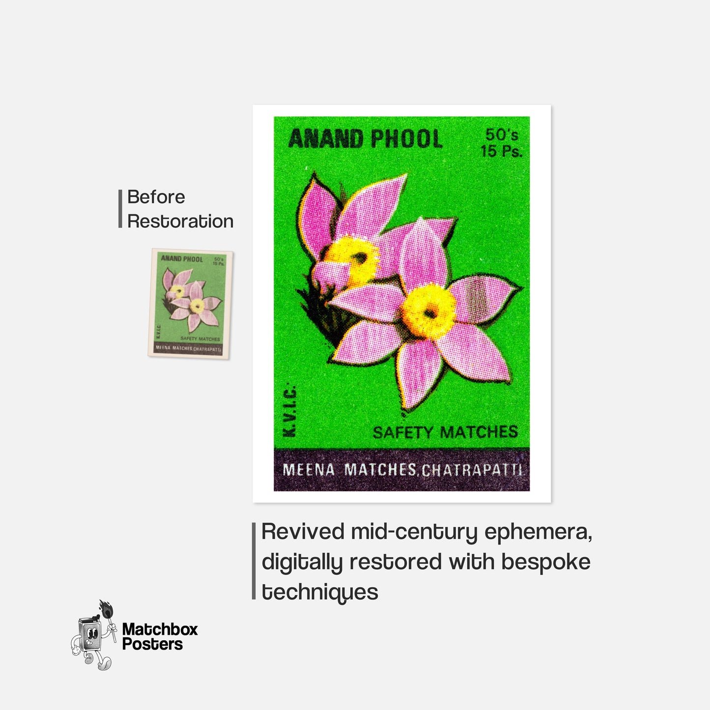 Hindi Florals Grid Print