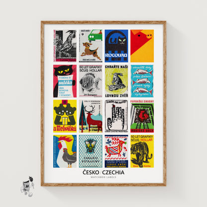 Czech Animals Grid Print