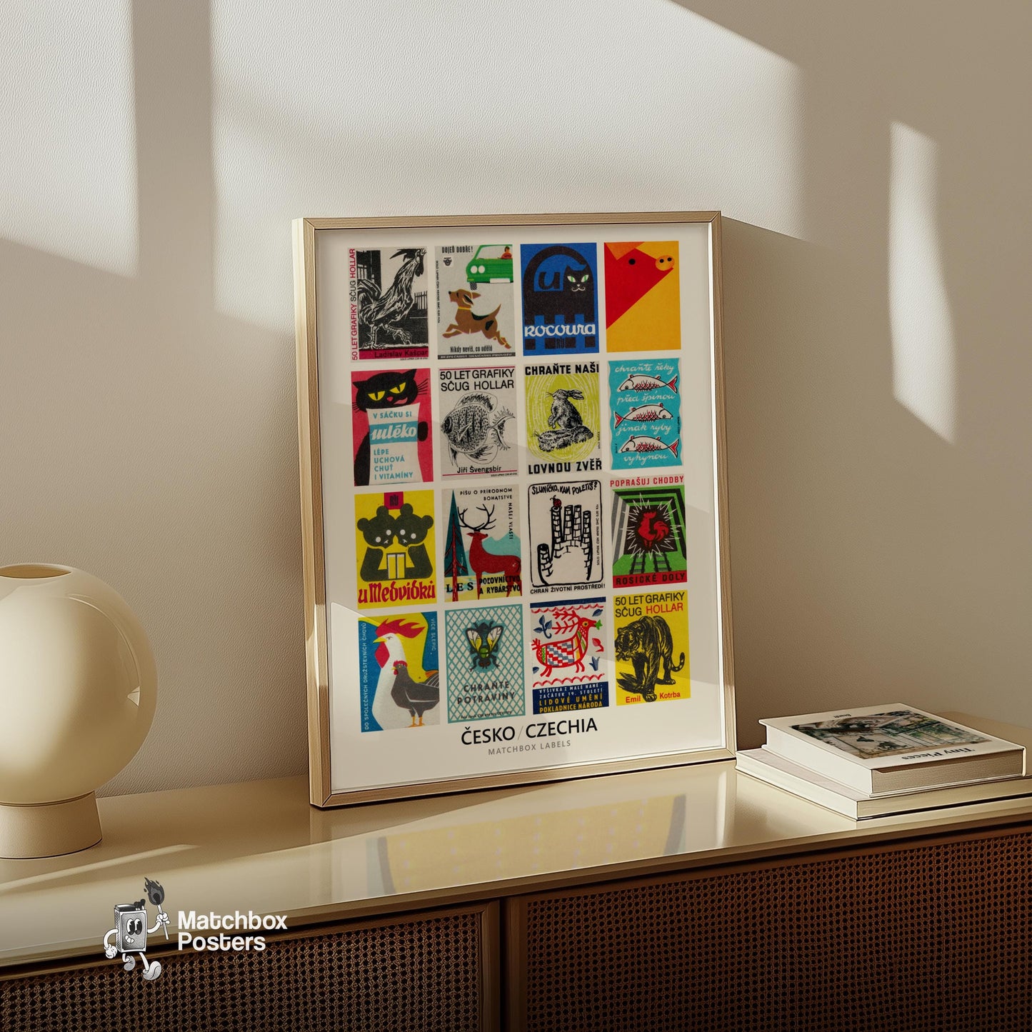 Czech Animals Grid Print