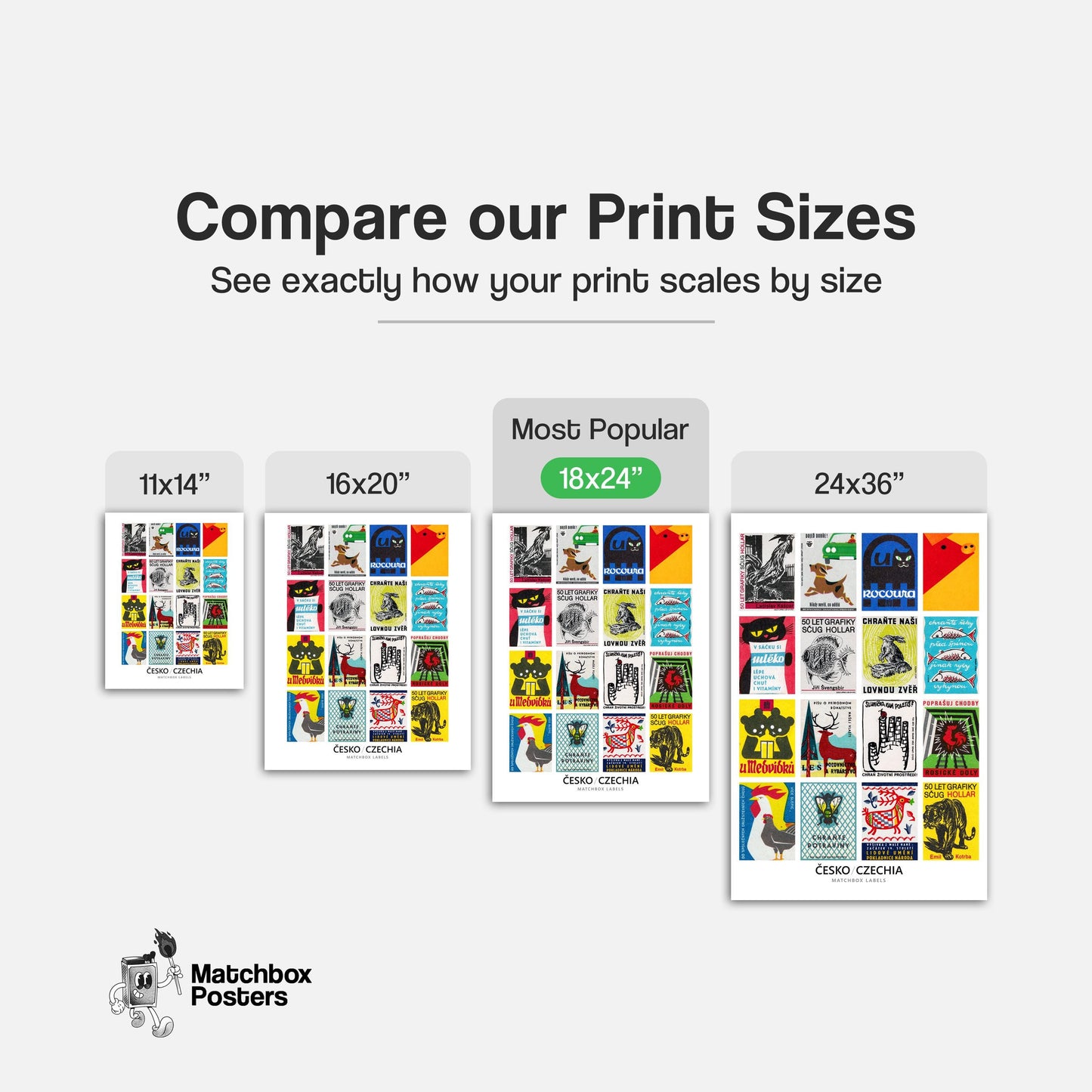 Czech Animals Grid Print