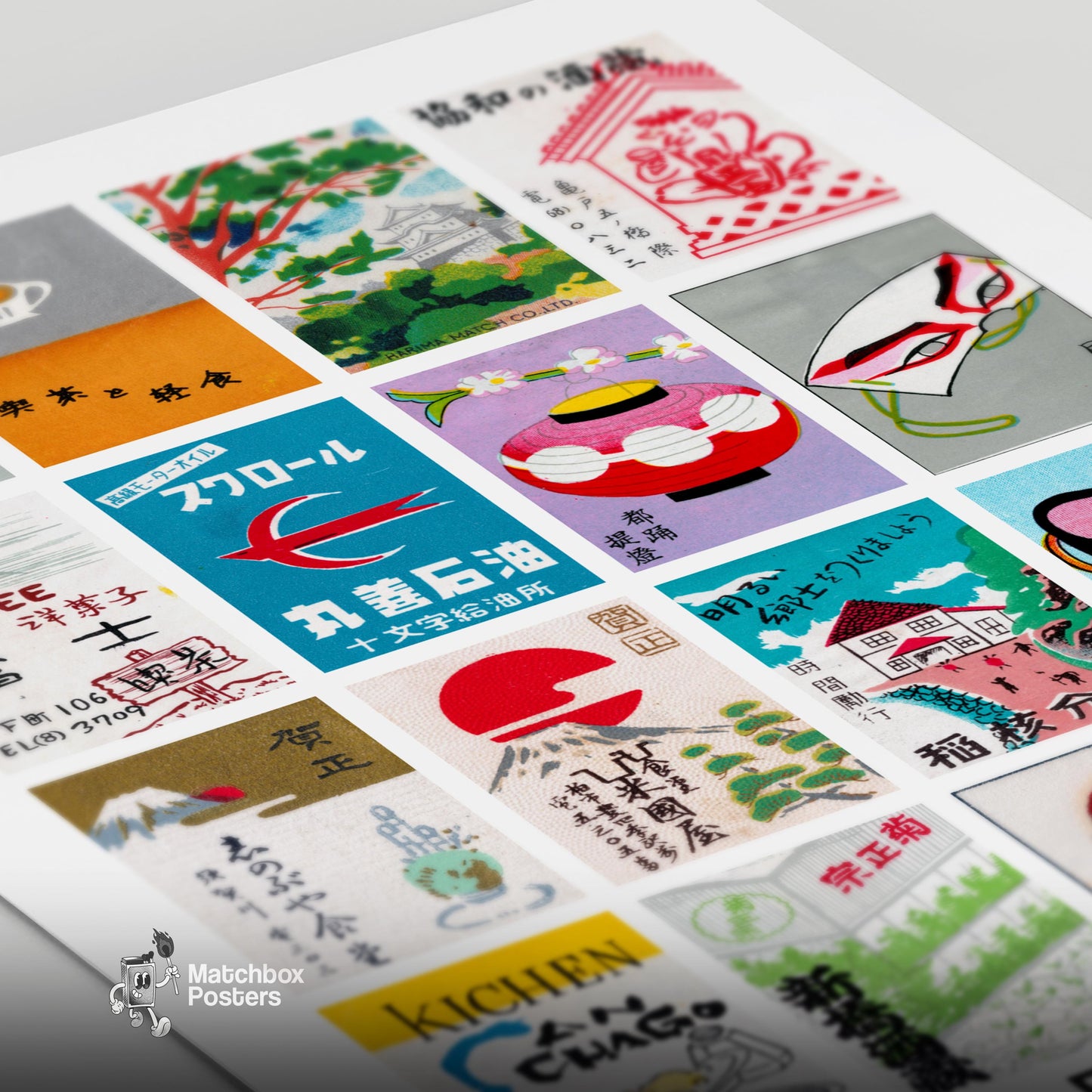Japaneses Grid Print
