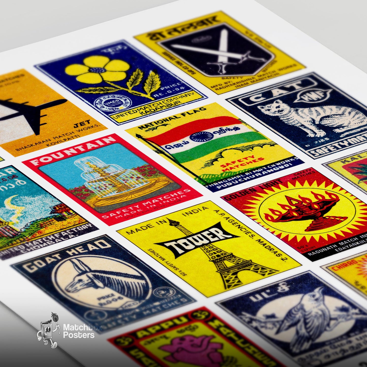 Indians Grid Print