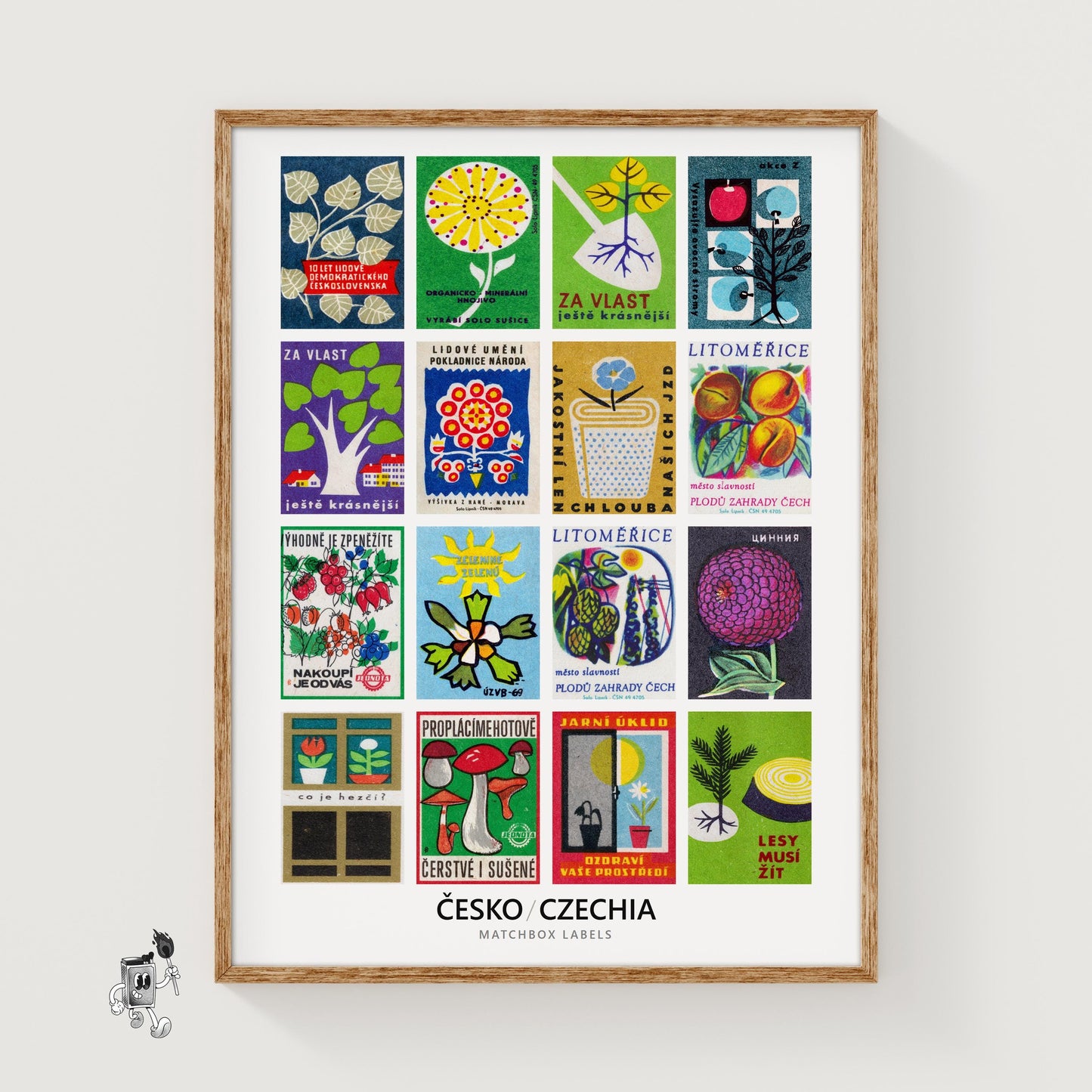 Czech Florals Grid Print