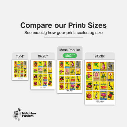 Yellow Indians Grid Print