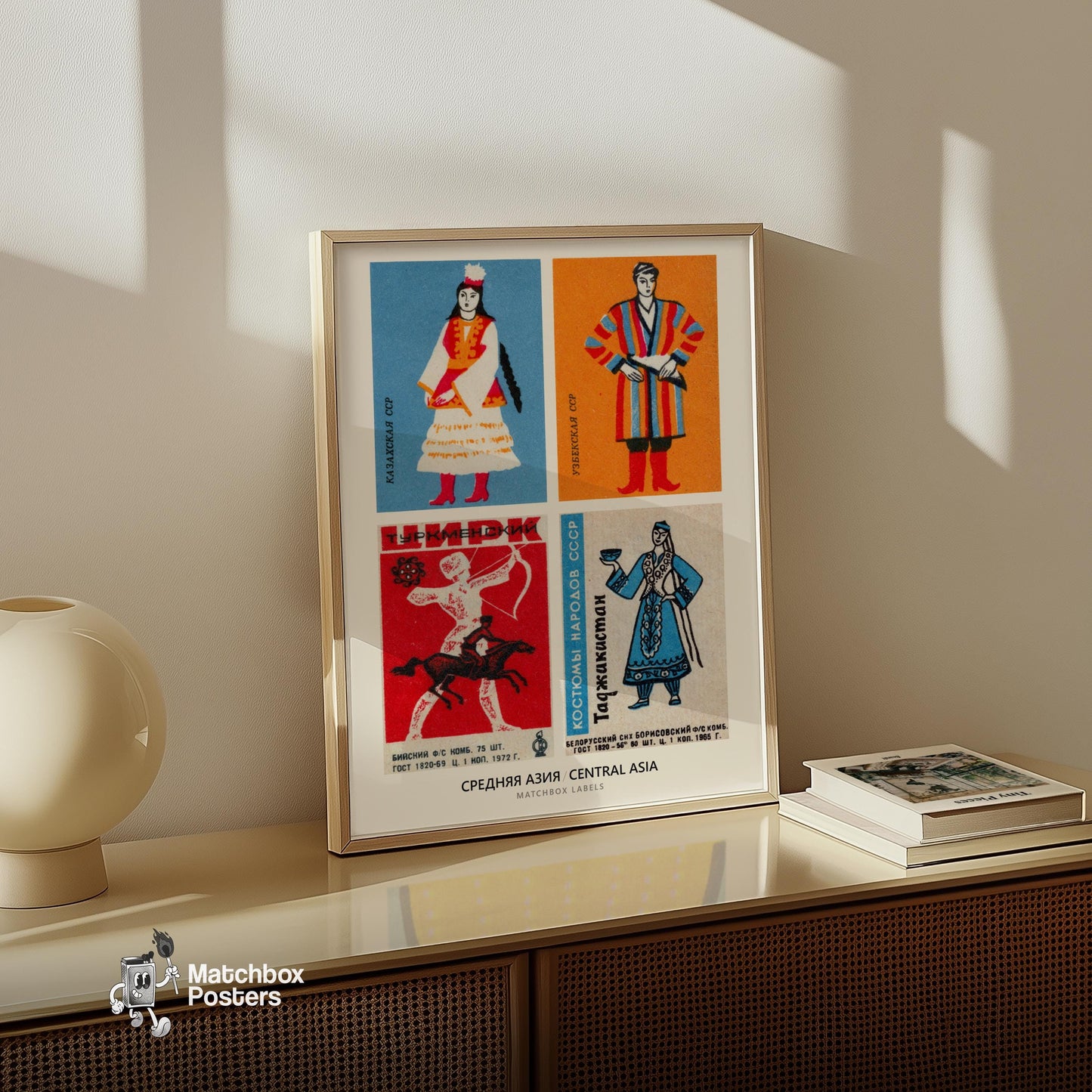 Central Asians Grid Print