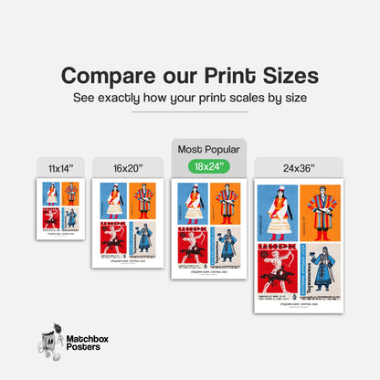 Central Asians Grid Print