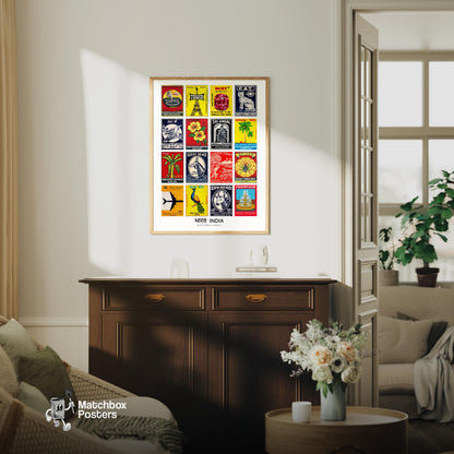 Indians Grid Print