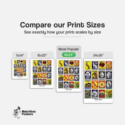 Indian Animals Grid Print