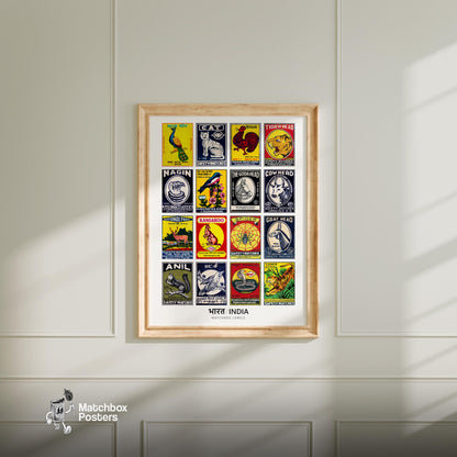 Indian Animals Grid Print