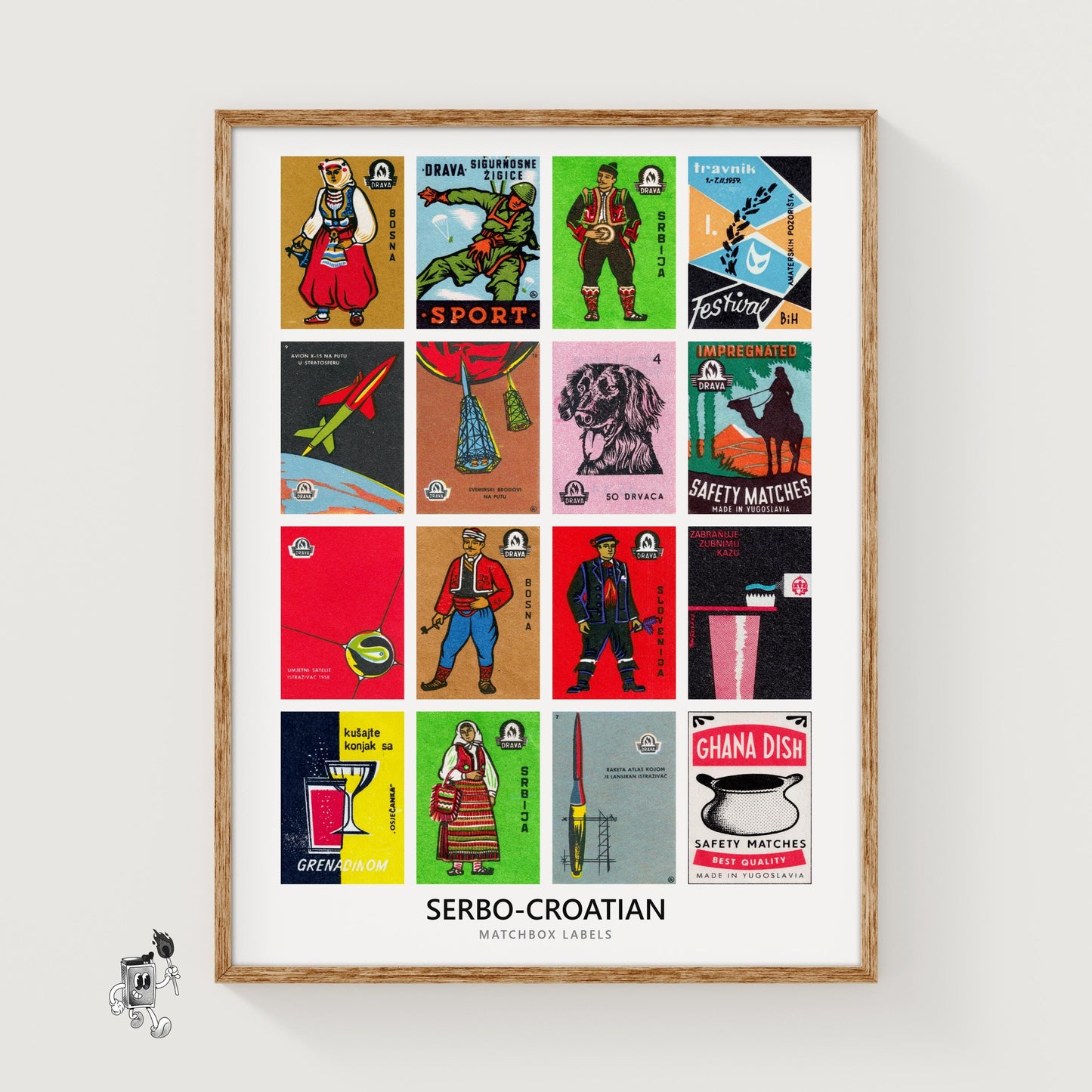 Serbo-Croatians Grid Print