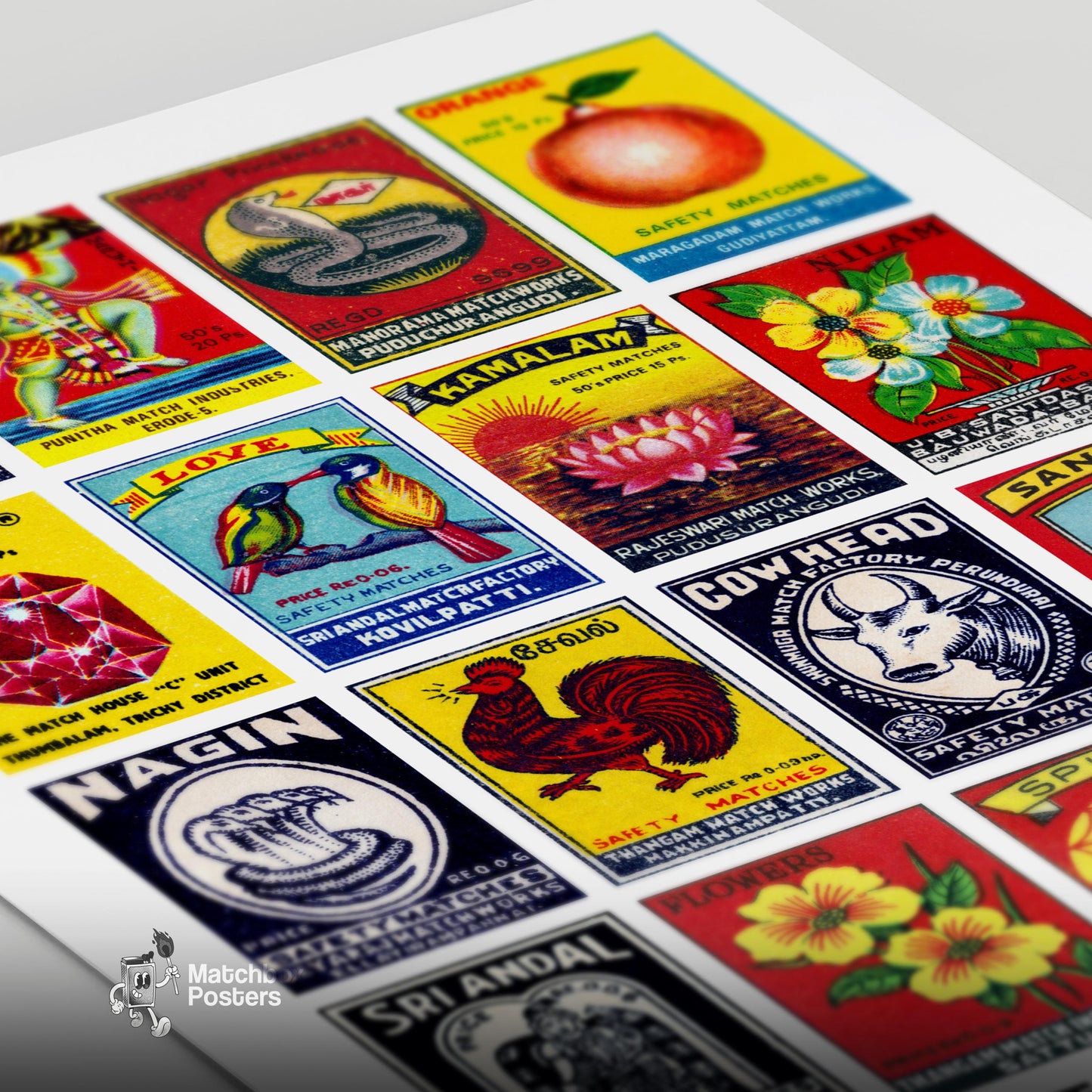Tamils Grid Print