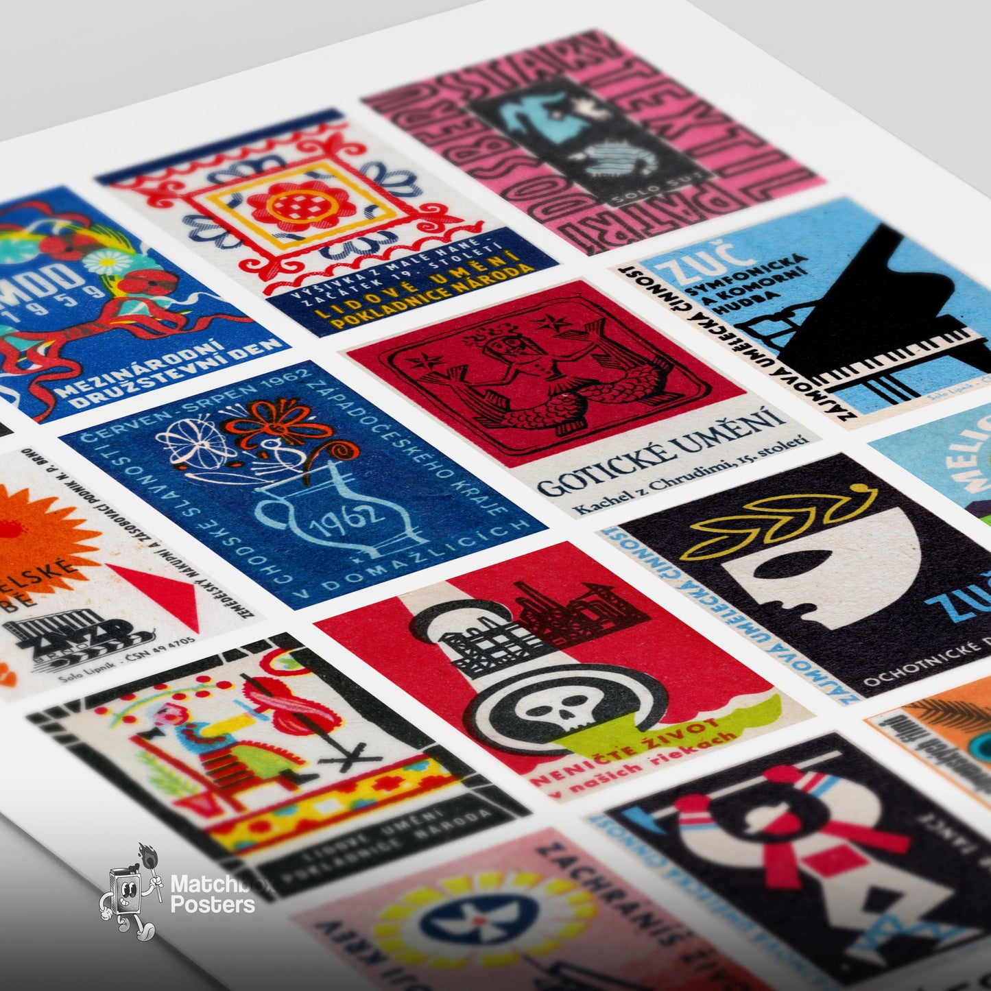 Czech Culturals Grid Print