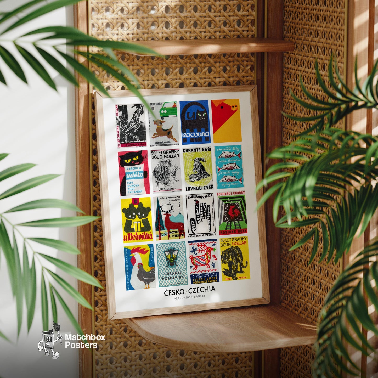 Czech Animals Grid Print