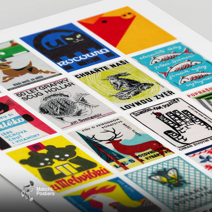 Czech Animals Grid Print
