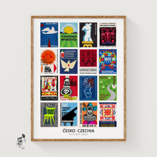 Czechoslovaks Grid Print